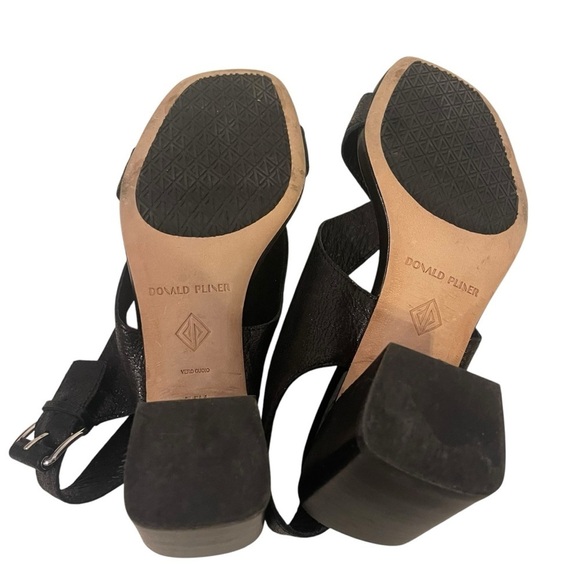 DONALD PLINER Pasha Black Slingback Block Heel Sandals Shoes Heels - Picture 10 of 11